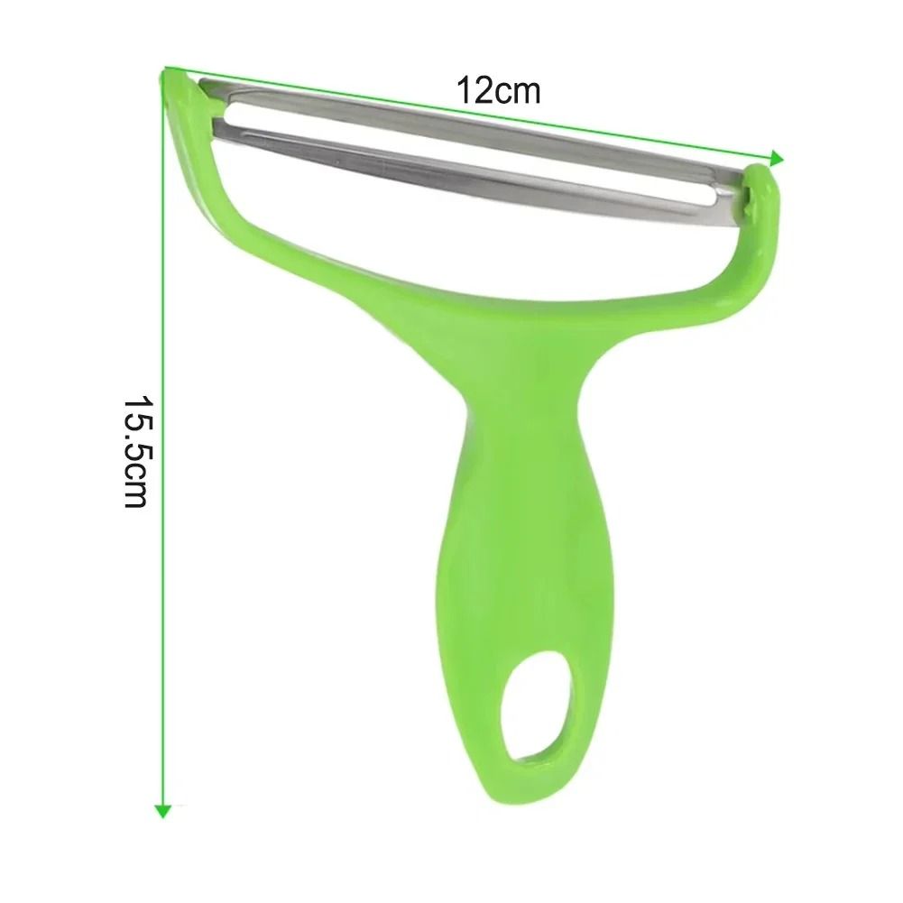Wide-Mouth Stainless Steel Peeler – Professional Cabbage Grater & Salad Slicer