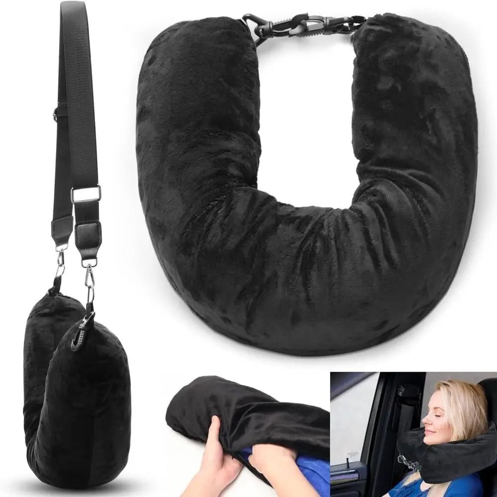 Fillable Travel Neck Pillow And Storage Bag