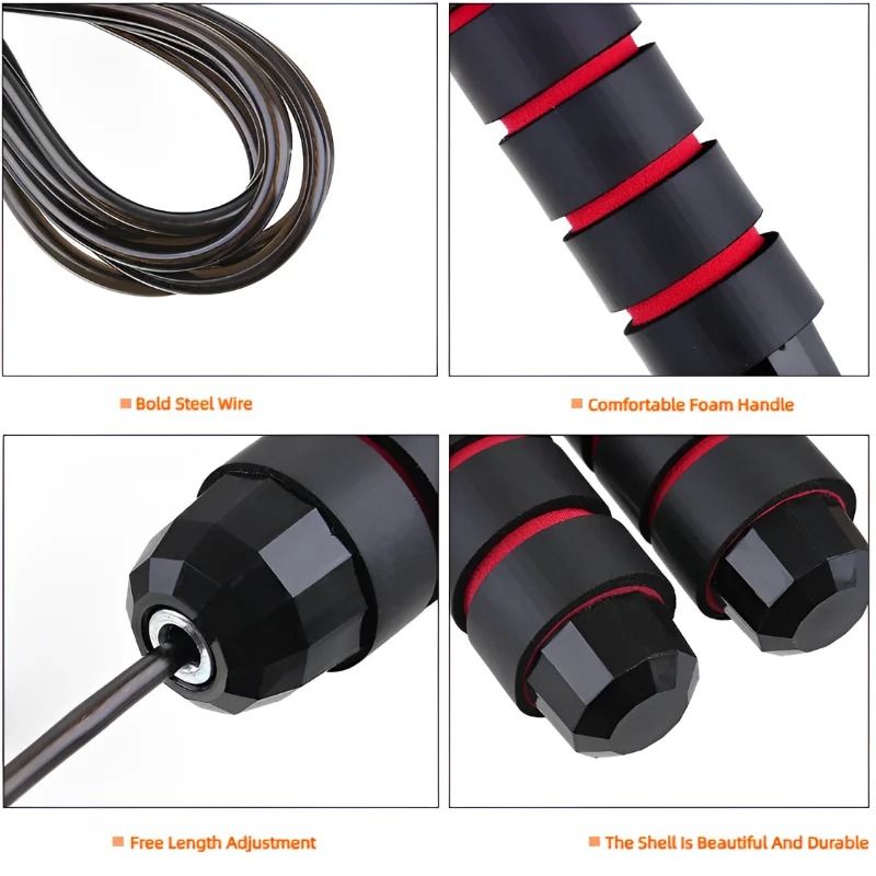 Jump Rope Steel Wire Skipping Exercise Adjustable Fitness Training Rope