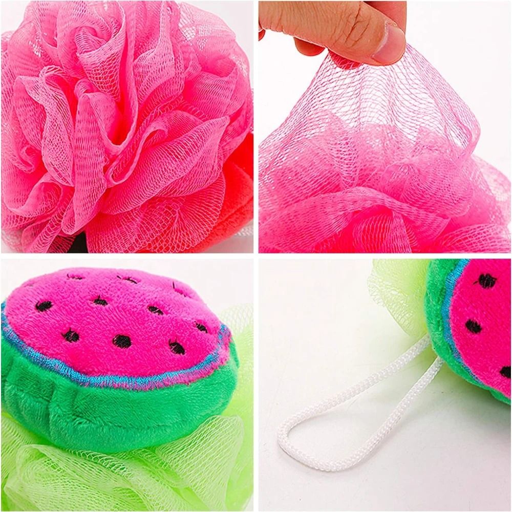 Tutti-Frutti 4PC Fun Fruit Bath Pouf Set