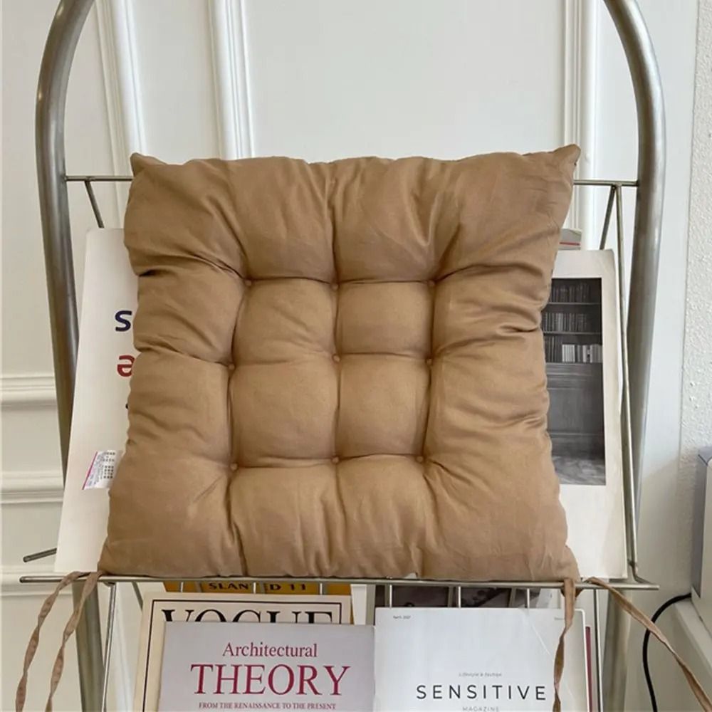Linen Square Cushion Seat Pad for Chairs Home and Office Use