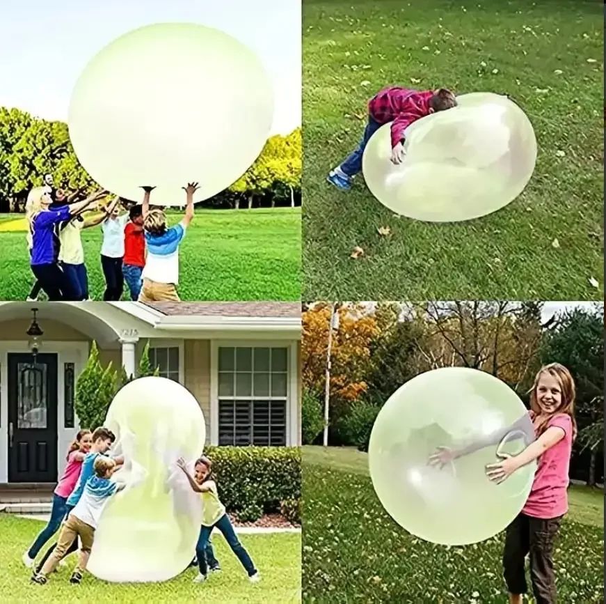 Transparent Bubble Ball Blowing Balloon Toy with Stretchy TPR Material