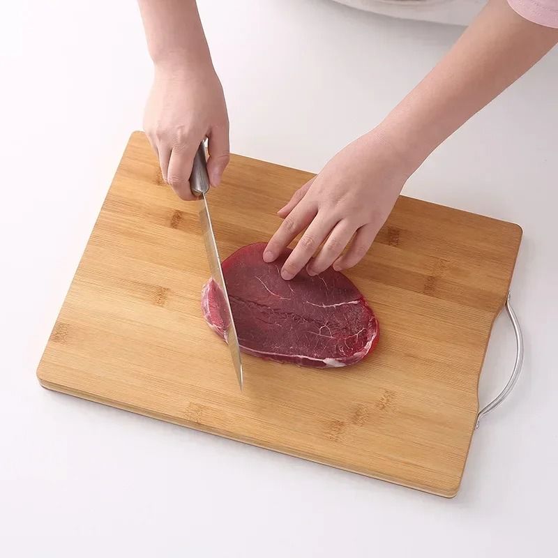 Natural Bamboo Cutting Board Large Double Sided Solid Wood Board