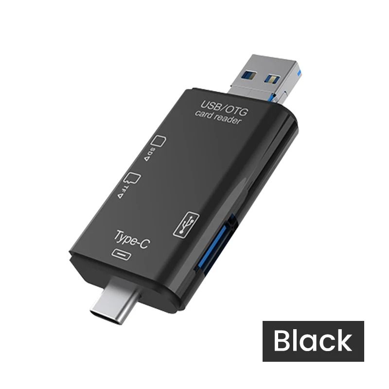 6 in 1 USB C OTG Card Reader Micro SD TF Memory Adapter for Smartphones
