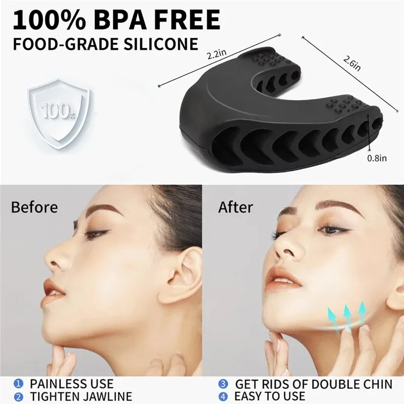 Facial Mouth Jaw Exerciser, Jawline Muscle Fitness, Chew Ball Bite Breaker, Face Training Equipment
