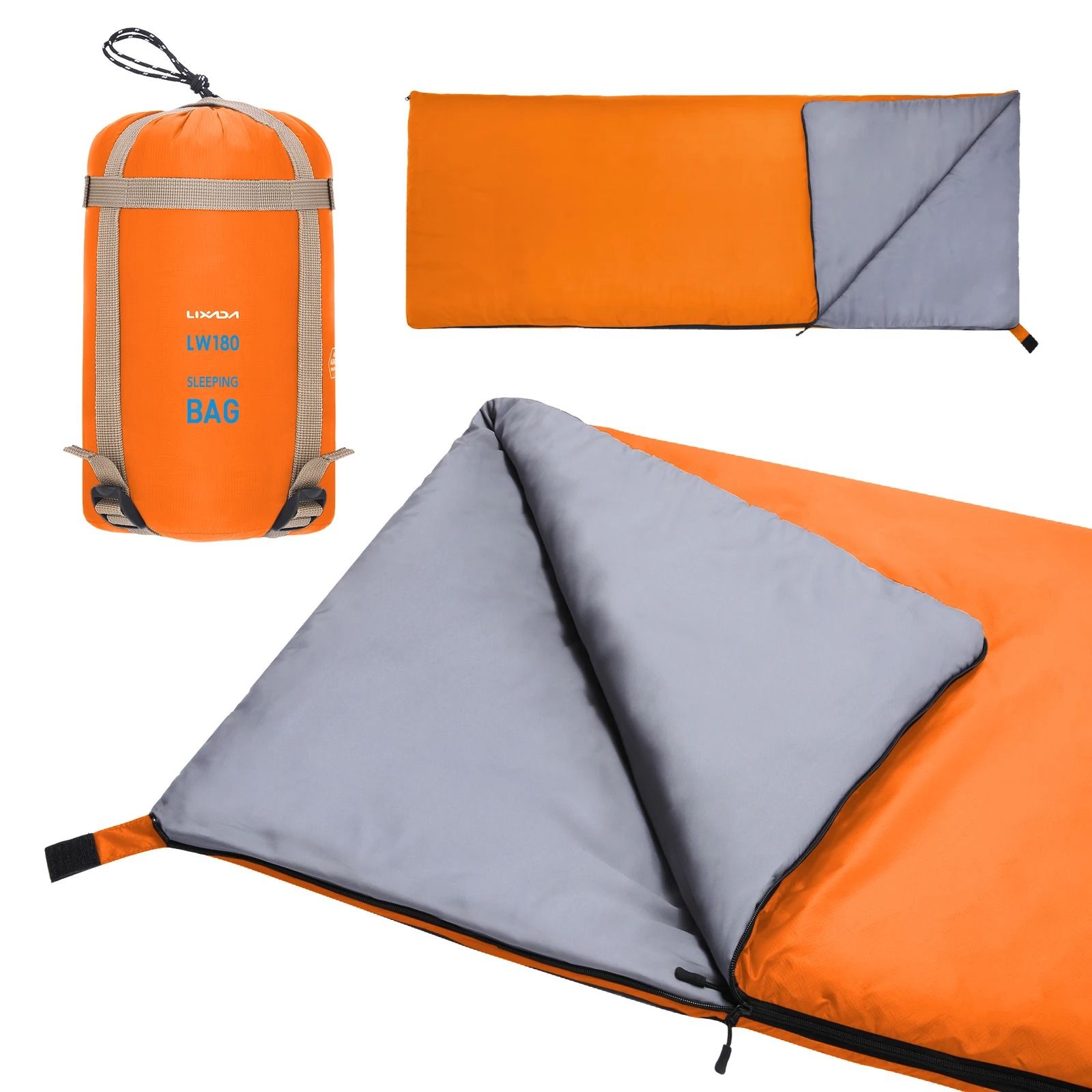Lixada Ultralight Envelope Sleeping Bag for Camping and Travel