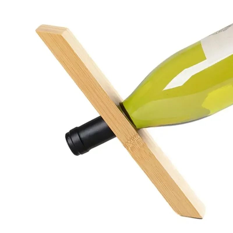 Bamboo Wine Bottle Balance Stand