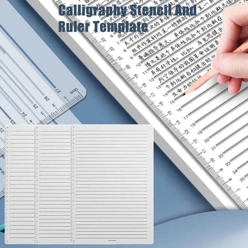 Calligraphy Stencil Ruler – Transparent Straight-Line Template – High-Yield Calligraphic Interaction Hub