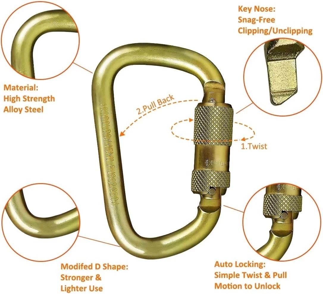 Heavy Duty Auto Locking Climbing Carabiner