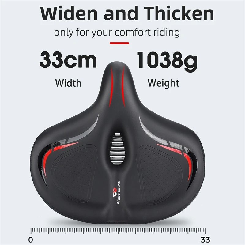 Oversized Comfort Bike Saddle Wide Sofa-Style Universal Seat