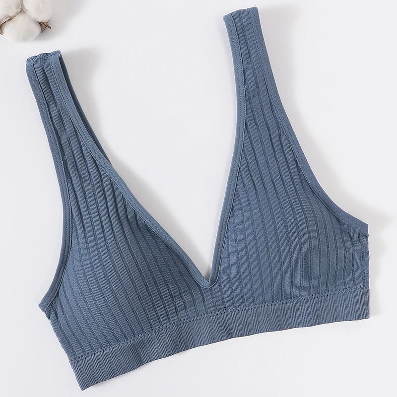 Veloura Seamless Deep V Bra Wire Free Backless Top