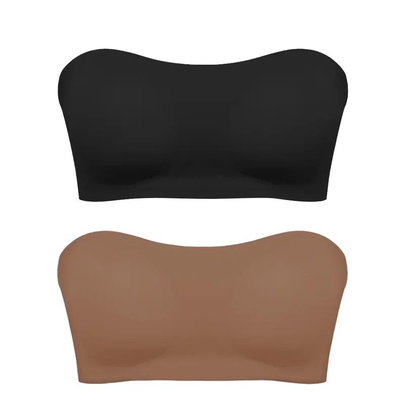 Seamless Ice Silk Strapless Push Up Anti-Slip Bra
