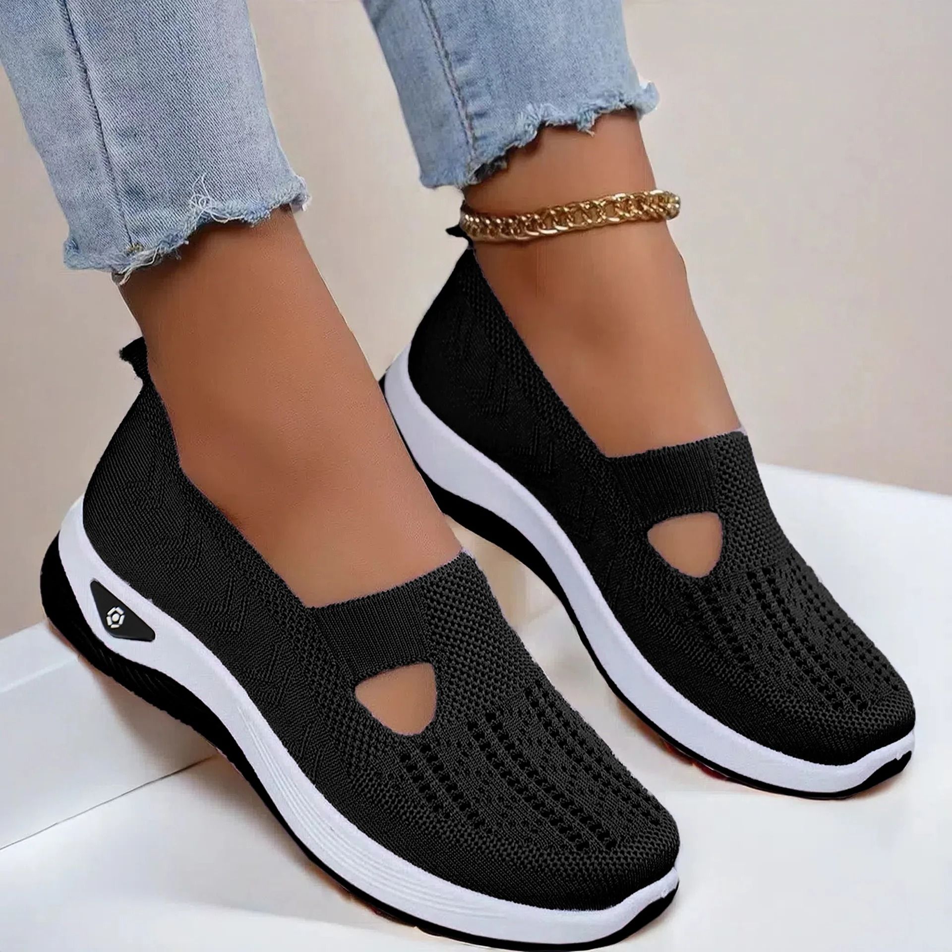 Summer Women Breathable Anti Slip Soft Bottom Casual Walking Shoes