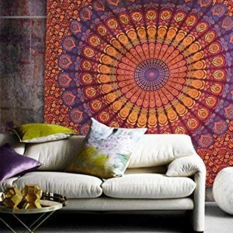 Bohemian Mandala Wall Tapestry Psychedelic Aesthetic Decor