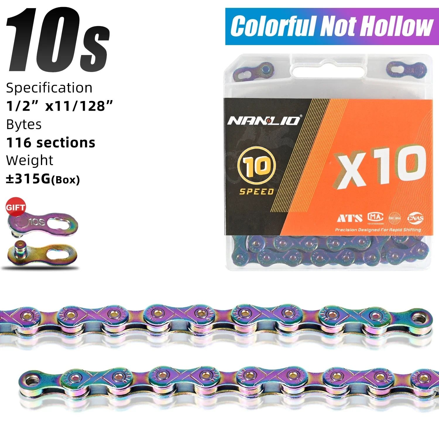 Nanlio Bike Chain X8 X9 X10 X11 X12 Variable Speed 116L 126L