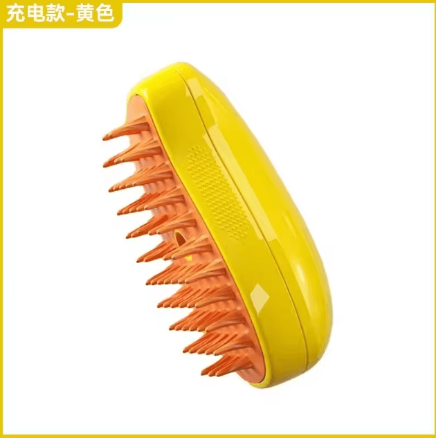 3-in-1 Electric Pet Steam Brush – USB Rechargeable Grooming Comb with Spray, Massage & Shedding Control