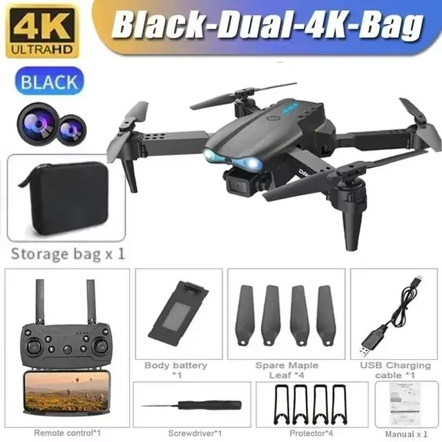 E99 Pro Drone with 6K Camera Foldable Quadcopter Remote Control UAV