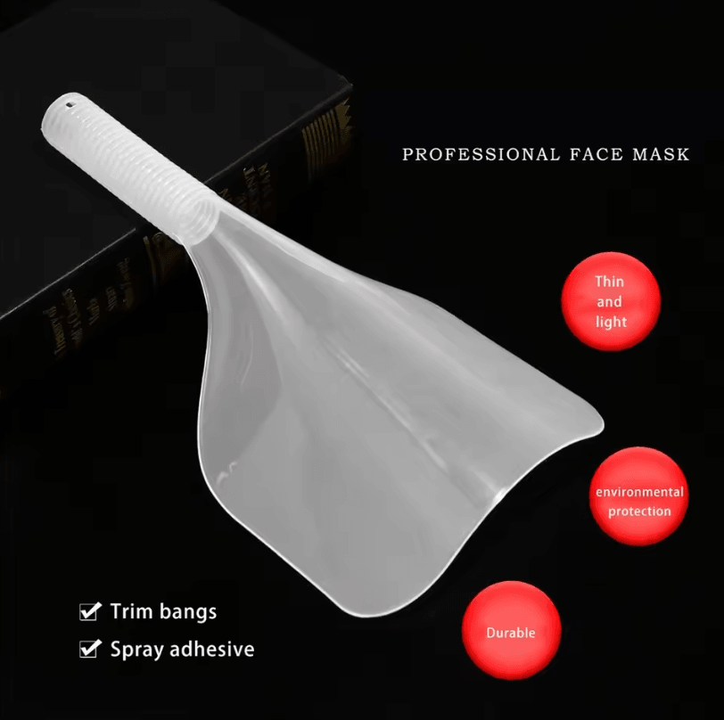Barber Clear Plastic Face Shield Waterproof Hairspray and Salon Protective Pad for Face and Eyes