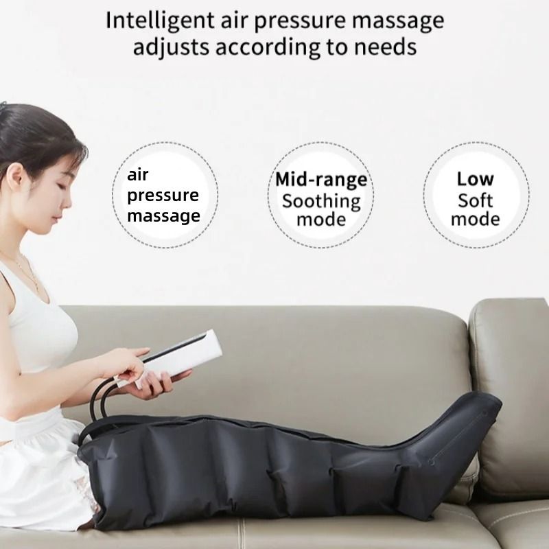 Electric Air Pressure Leg Massager Deep Kneading Calf and Foot with Remote Control