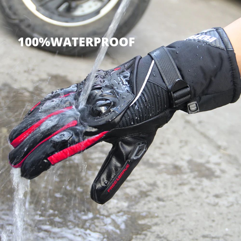 Motorcycle Windproof Waterproof Riding Gloves with Touchscreen Functionality