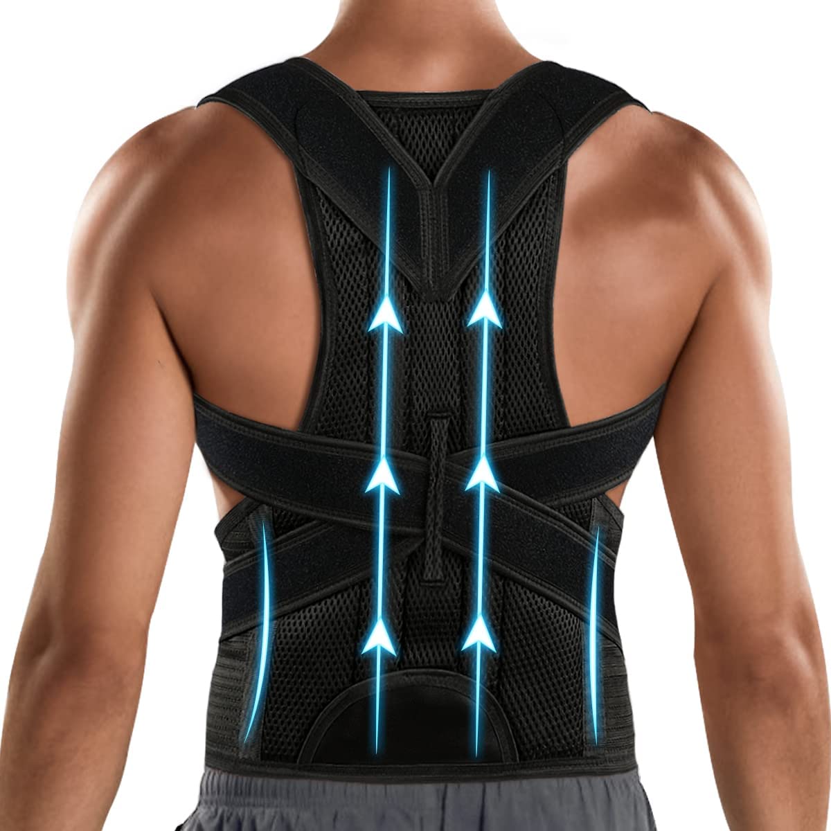 Back Straightener, Lumbar Support Back Brace, Posture Corrector for Neck and Shoulder Pain Relief