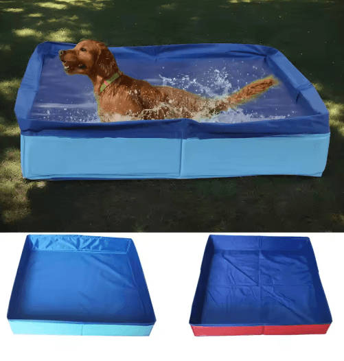 Foldable Dog Kiddie Pool – Non-Inflatable Pet Bathing Tub for Dogs & Cats