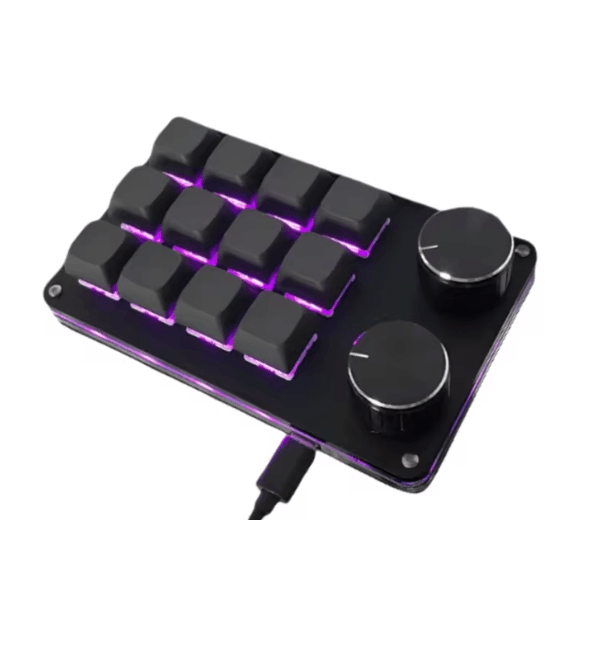 MacroFlow Bluetooth Programmable Macropad 12 Key RGB Custom Keyboard