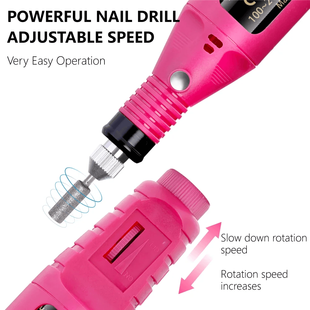 Professional Electric Nail Drill Polisher Set for Manicure and Pedicure