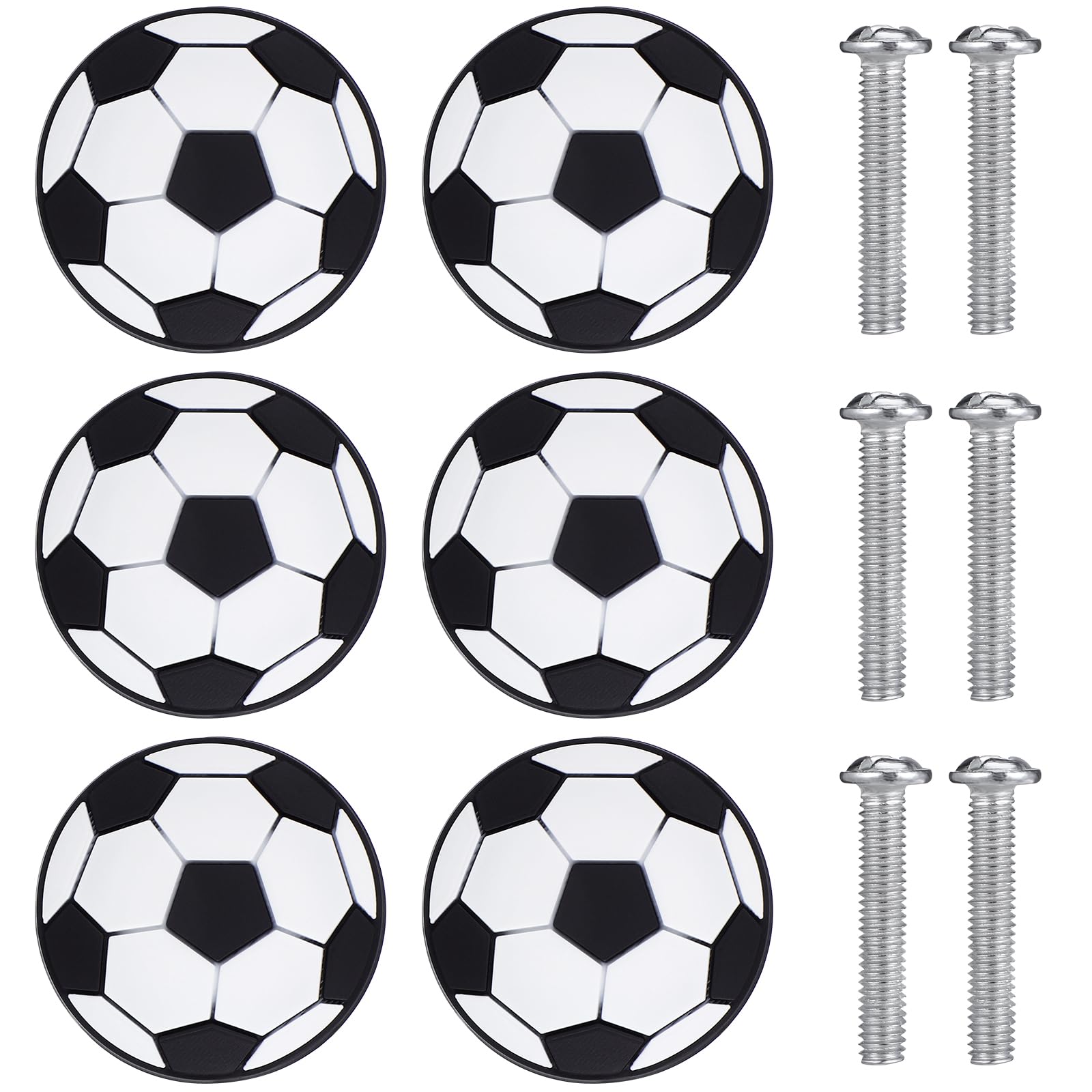 Soccer Ball Drawer Knobs Soft Rubber Kids Cabinet Handles