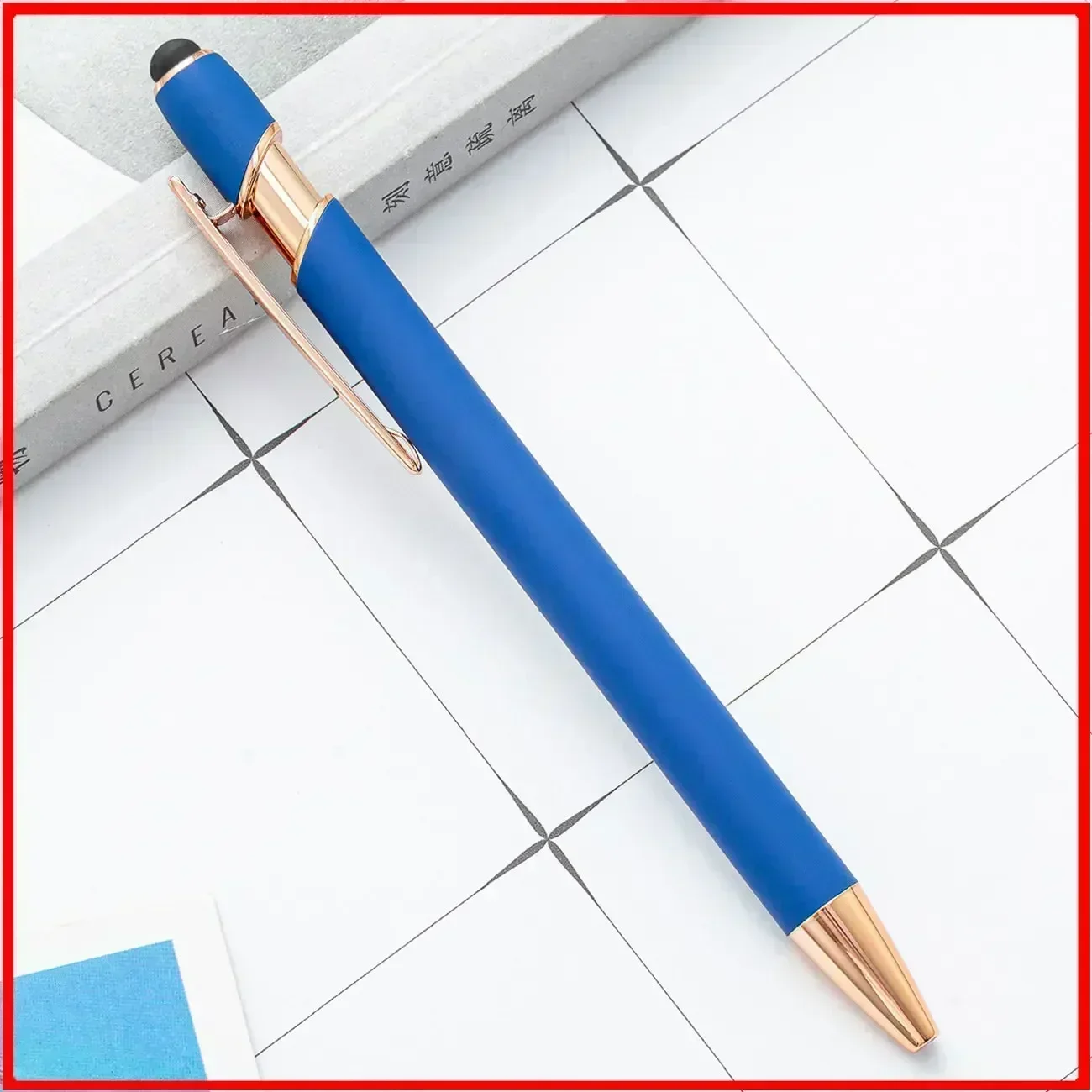 Customized Logo Ballpoint Pen, Personalized Stylus Touch Pen, Engrave Text Metal Pen, Office, School Stationery Supplies