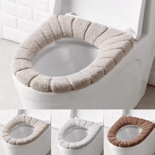 plush Toilet Seat Cover – Warm Soft Acrylic Toilet Mat Washable Bathroom Lid Cover