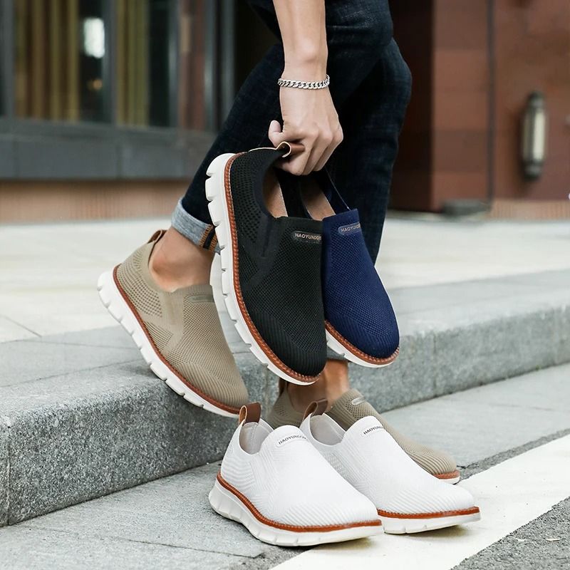 Men Breathable Mesh Loafers Lightweight Summer Fashion Trainers
