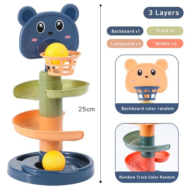Montessori Rolling Ball Track Sensory Toy for Babies and Toddlers