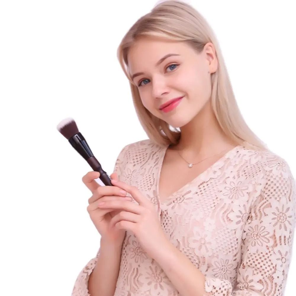 Yaqi 10pcs Professional Makeup Brush Set with Premium PU Travel Case Cosmetic Tool Kit