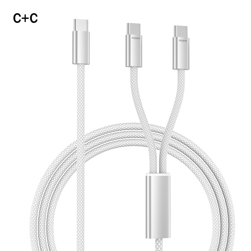 Charging Cable, Dual Type C Cable for Fast Charging and Data Sync, PD USB Splitter