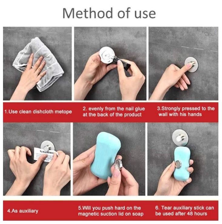 Magnetic Soap Holder Wall Mounted Stainless Steel Soap Dispenser