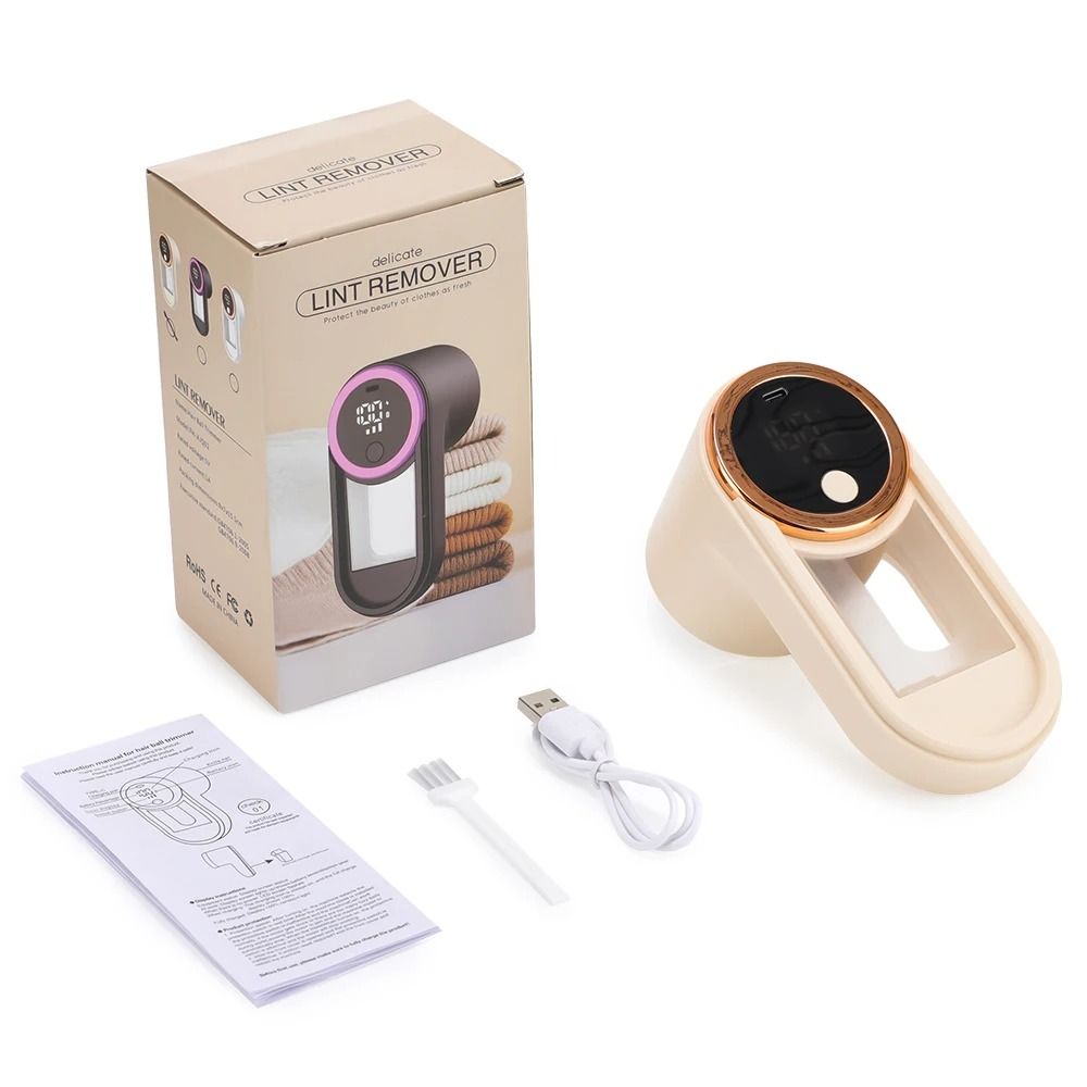 Rechargeable Fabric Lint Remover with LED Display and Adjustable Speeds
