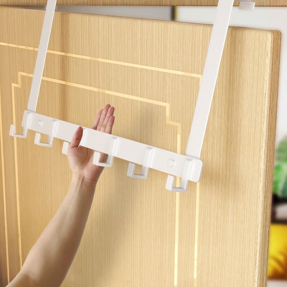 Over The Door Hooks - Aluminum Alloy Storage Organizer for Coats, Hats, Towels & More