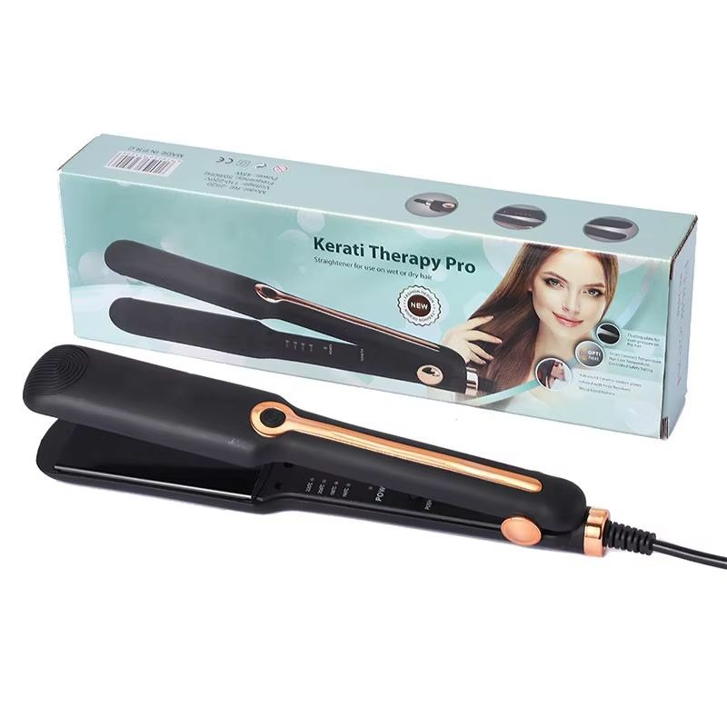 TINSOL Professional Ceramic Hair Straightener with Negative Ion Wide Plate and Adjustable Temperature