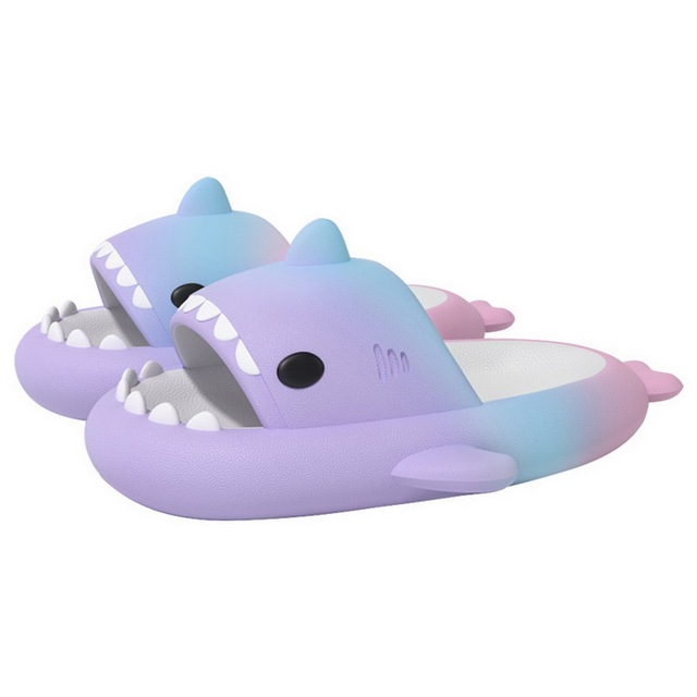 Men Luminous Christmas Shark Slippers, Pirate Milk Cow Sandals, Non-slip EVA Flip Flops, Adult Bathroom Shoes