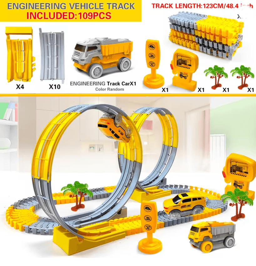 RoadFlex Electric Flexible Track Toy Childrens Interactive STEM Car Set