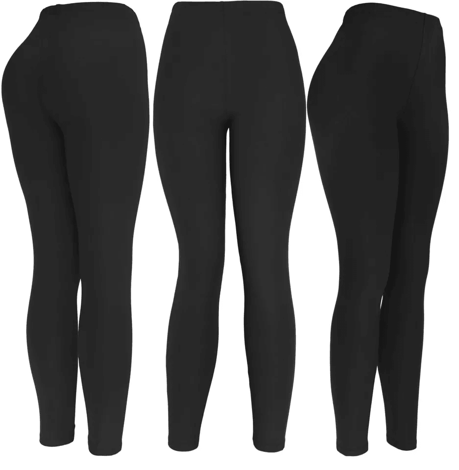 Ultra Soft Solid Brushed Basic Full Regular Plus Leggings, High Waisted Ankle Length Stretch Pants
