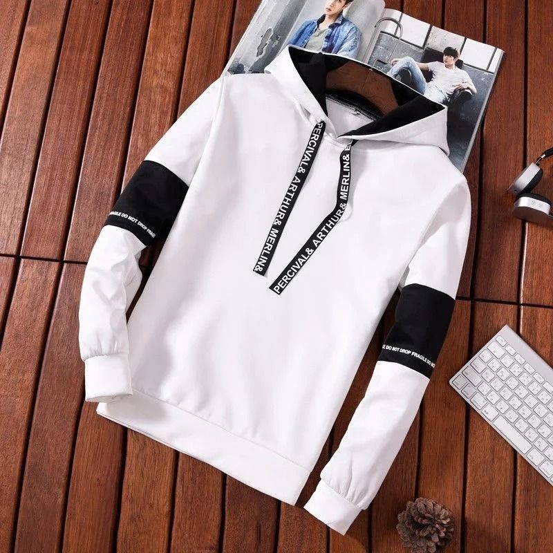 Mens Casual Letter Print Hoodie and Jogger Set