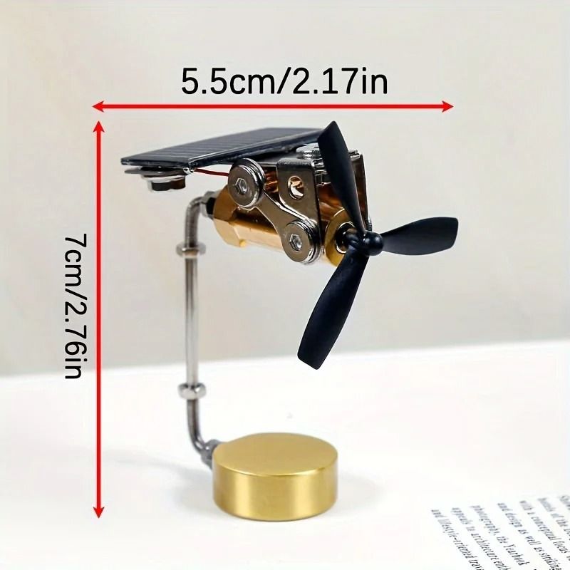 CENRR Solar Copper Windmill Ornament Educational Kinetic Display Decor