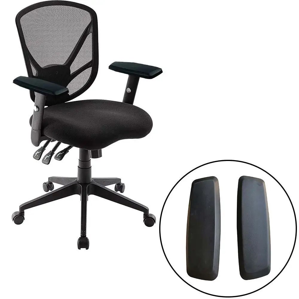 Comfort-Fit Office Chair Armrest Pads - Durable Chair Armrest Replacement Set with Screws