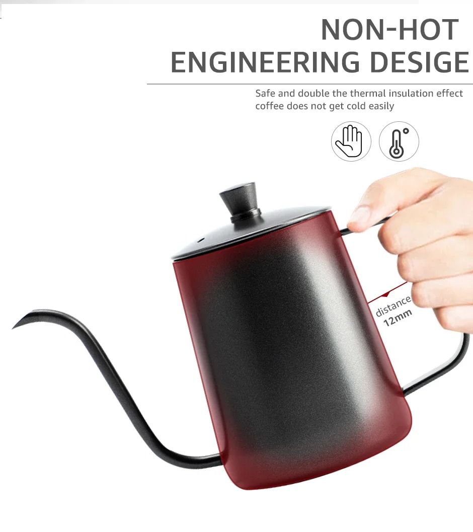 Stainless Steel Gooseneck Drip Kettle for Coffee and Tea