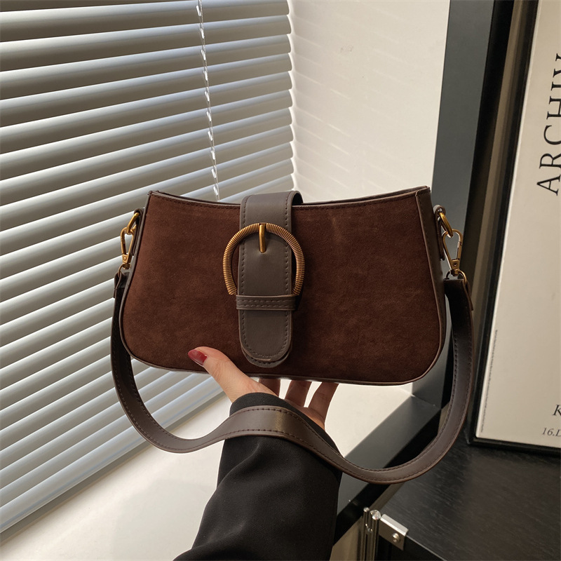 Fashionable Underarm Shoulder Bag Zipper Fastener Small Square Crossbody Bag for Women