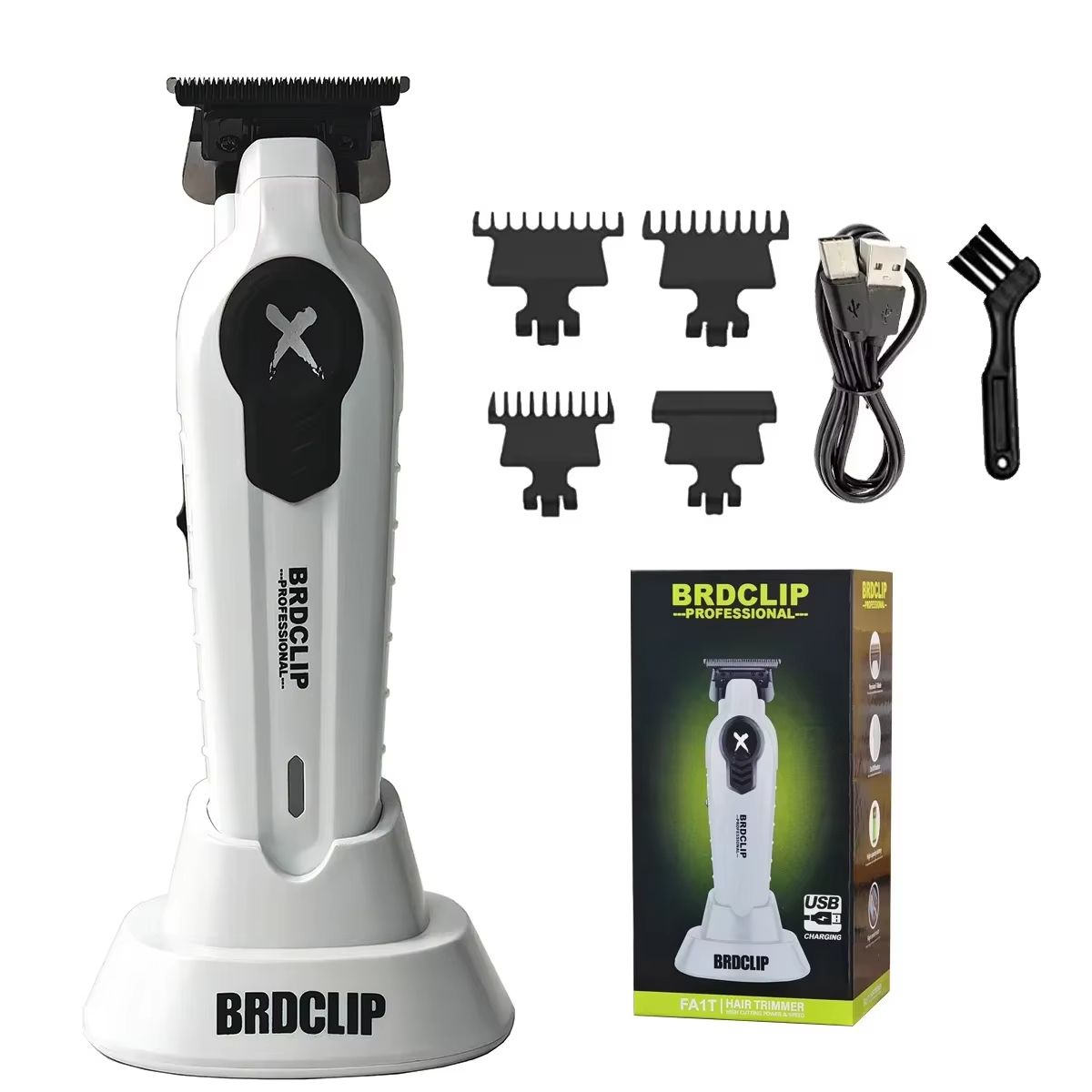 BRDCLIP FA1T Professional Hair Trimmer – Precision Electric Clipper with Carving Blade, Gradient Finish & Charging Stand