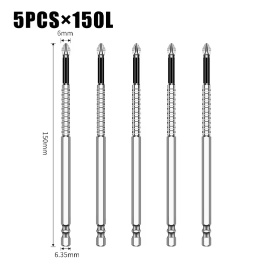 K5 S2 Magnetic Cross Head Screwdriver Bit Non Slip High Hardness Drill Bit 5A