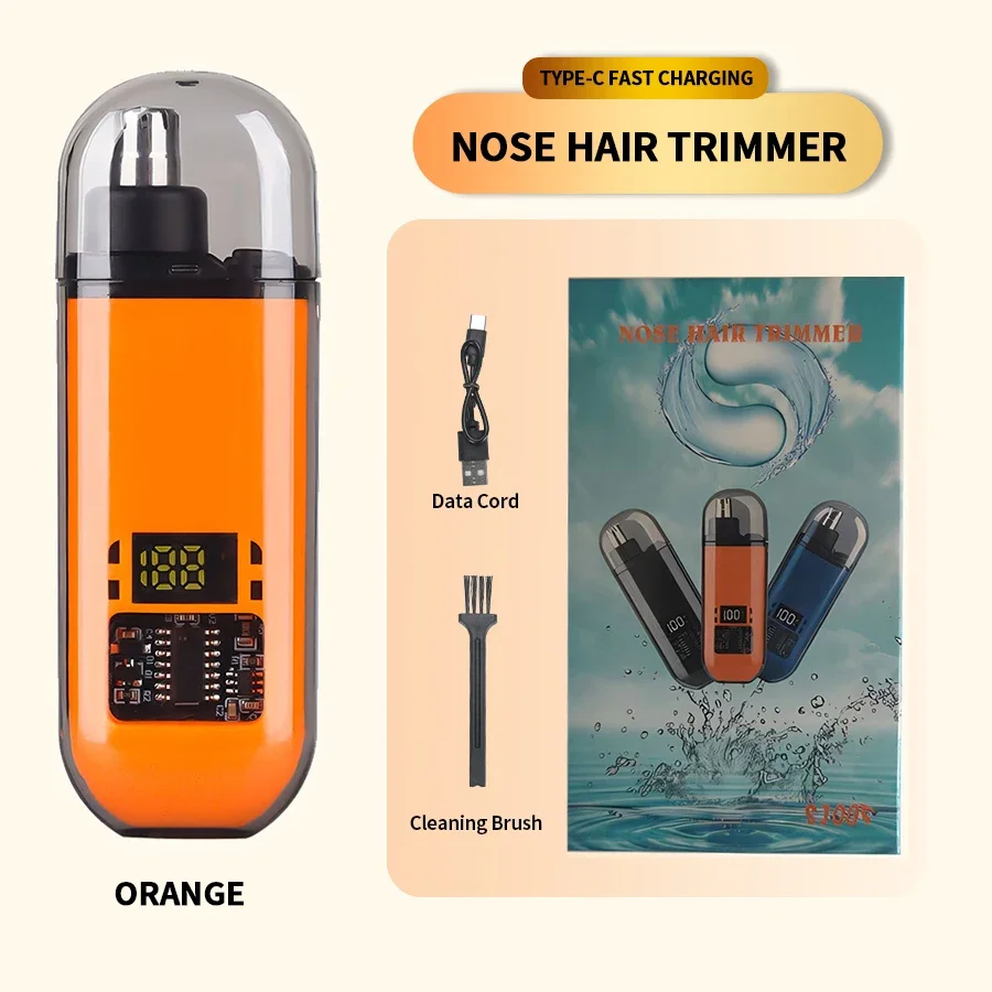 Electric Nose & Ear Hair Trimmer for Men Professional Painless Eyebrow Grooming Clipper